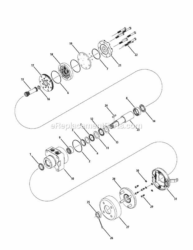 Wheel Motors (White) Diagram and Parts List for M54-KH (53BH8CT4050) (2011 & After) Cub Cadet Sprayer